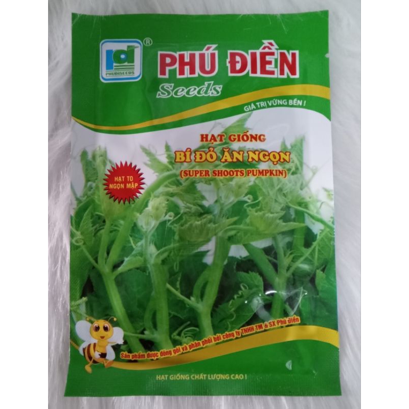 [MUA 5 TẶNG 1] Hạt giống Bí ăn ngọn siêu mập (gói 20g)