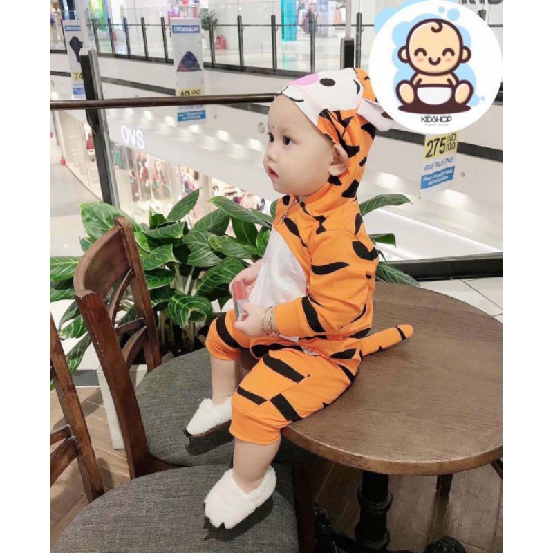 Body hình thú cotton dài tay cho bé từ 4-18kg chất cotton mềm mịn co dãn thấm hút mồ hôi rất tốt