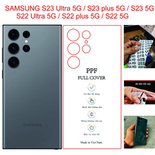 Miếng Dán dẻo PPF mặt lưng trong suốt SAMSUNG S23 Ultra 5G / S23 plus 5G / S23 5G / S22 Ultra 5G / S22 plus 5G / S22 5G