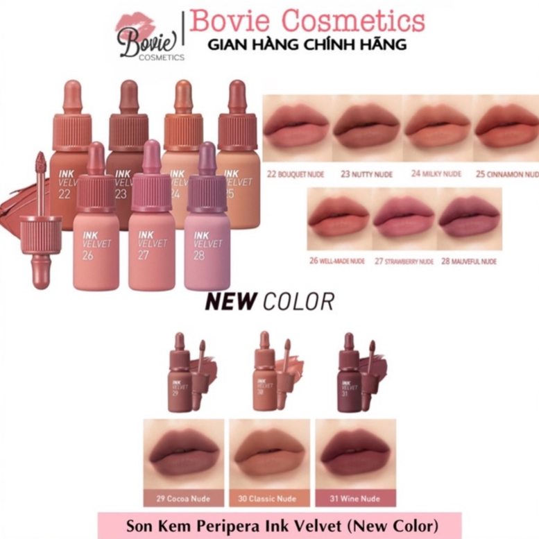 Son kem INK VELVET PERIPERA màu 22 - 23 - 24 - 25 - 26 - 27 - 28 | BigBuy360 - bigbuy360.vn