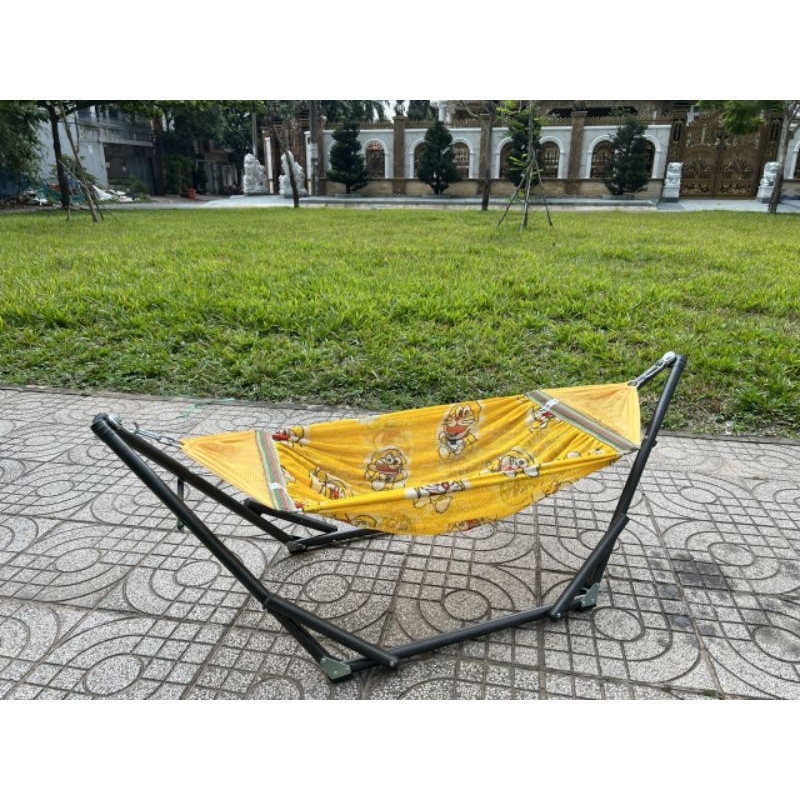 KHUNG VÕNG XẾP EM BÉ + LƯỚI VÕNG LOẠI ĐẸP,ỐNG SẮT LỚN Φ32, LƯỚI KHỔ RỘNG, DÀY,CHẮC CHẮN FREESHIP