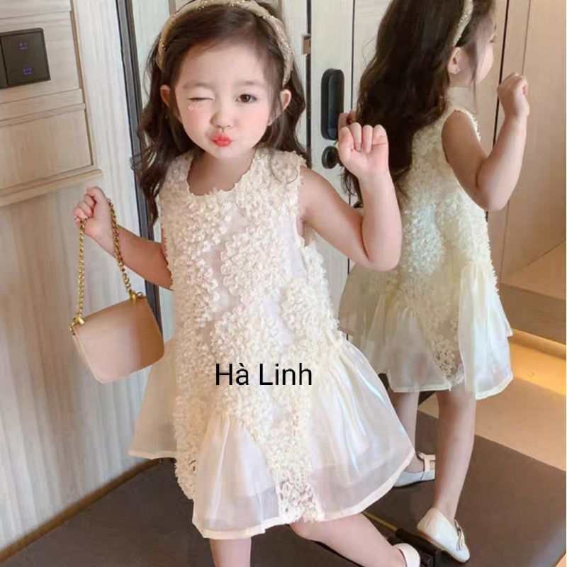 Váy đầm bé gái, đầm công chúa tơ đuôi cá cho bé từ 5_30kg