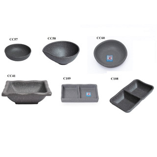 Chén đựng gia vị, nước chấm nhựa melamine nhám xám nhiều Size