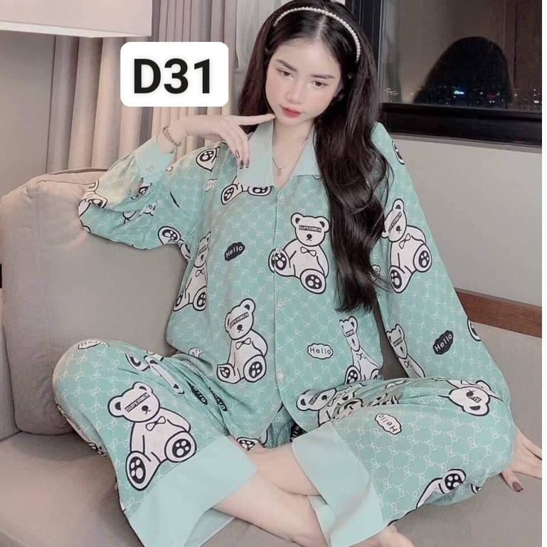 BIGSIZE-65kg đến 75kg Bộ đồ ngủ mặc nhà pijama cho nữ thiết kế trẻ trung size to 63-75kg chất mát -xuongmaypijamachucanh