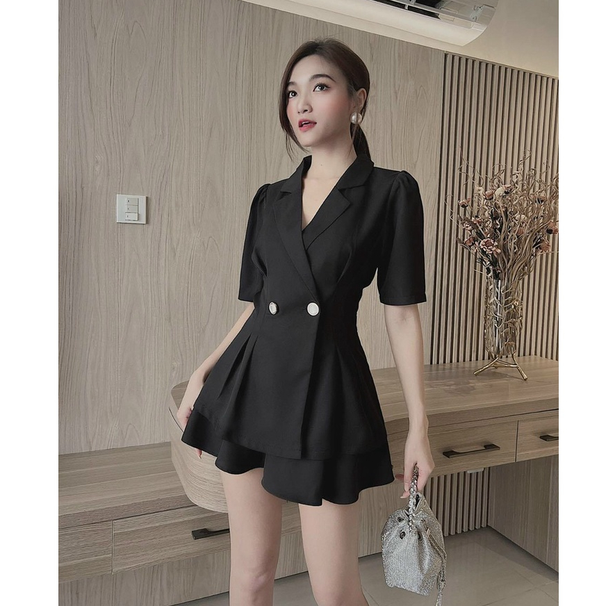 Set Bộ Đồ Nữ,Set Váy Áo Cổ Vest Kèm Chân Váy Xoè Tôn Dáng Tiểu Thư Dự Tiệc Dạo phố Sang Chảnh Thời Trang Hot tren 2023