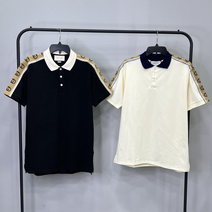ẢNH THẬT - Áo Polo Gucci Logo Cầu Vai VNXK - ÁO PHÔNG CÓ CỔ NAM NỮ HÀNG XUẤT DƯ FULLTAG