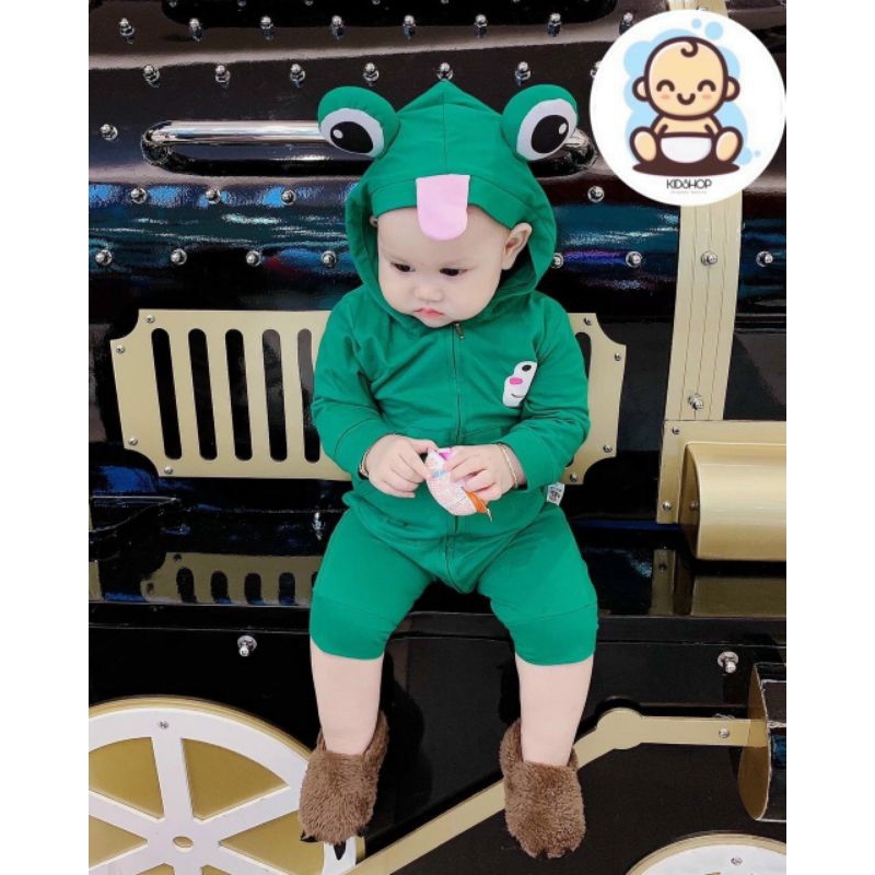 Body hình thú cotton dài tay cho bé từ 4-18kg chất cotton mềm mịn co dãn thấm hút mồ hôi rất tốt