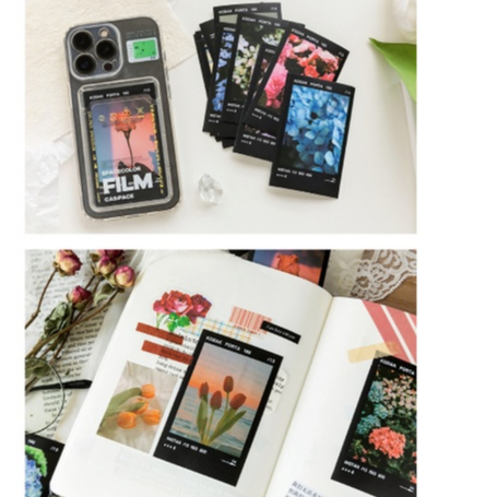 Nhãn dán sticker Bông hoa và phong cảnh 10 ảnh trang trí ốp lưng điện thoại, dán laptop, trang trí sổ, bàn học