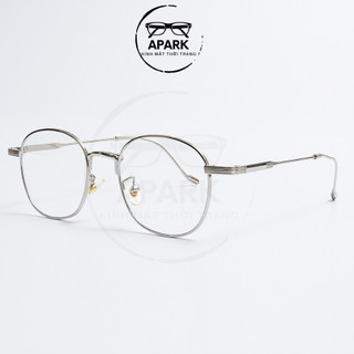 Gọng kính ✨kính cận mắt tròn chất liệu Titanium cao cấp Apark kiểu dáng mảnh các điểm nối tinh tế thời trang MK07