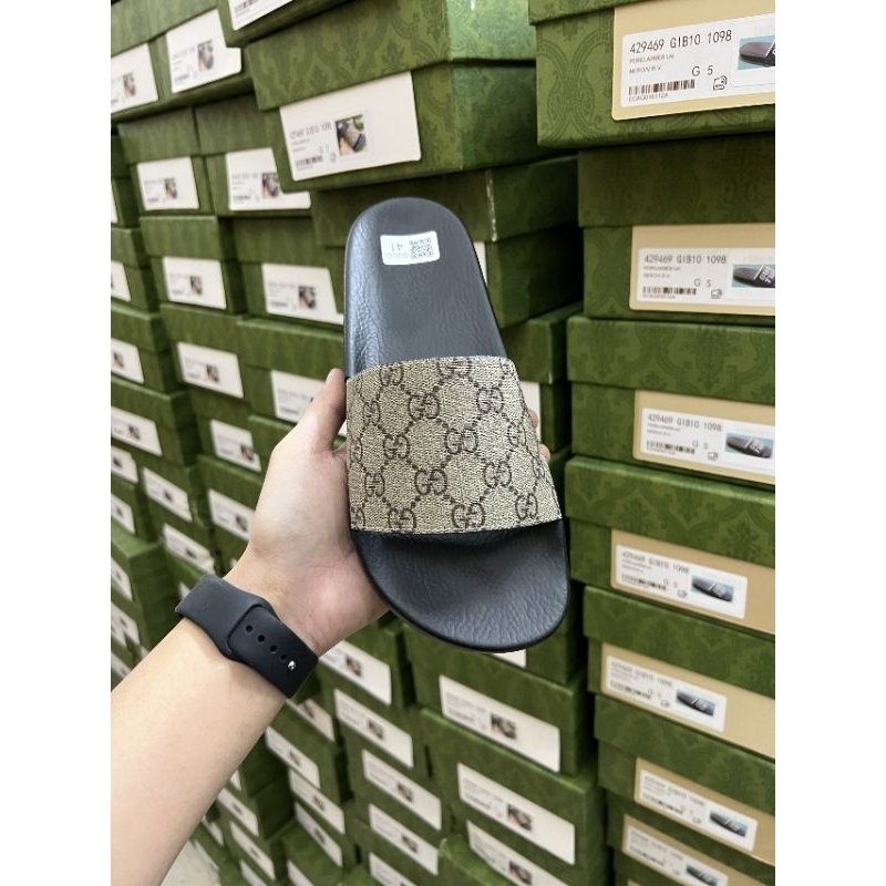 Dép quai ngang nam Gucci full box cao cấp