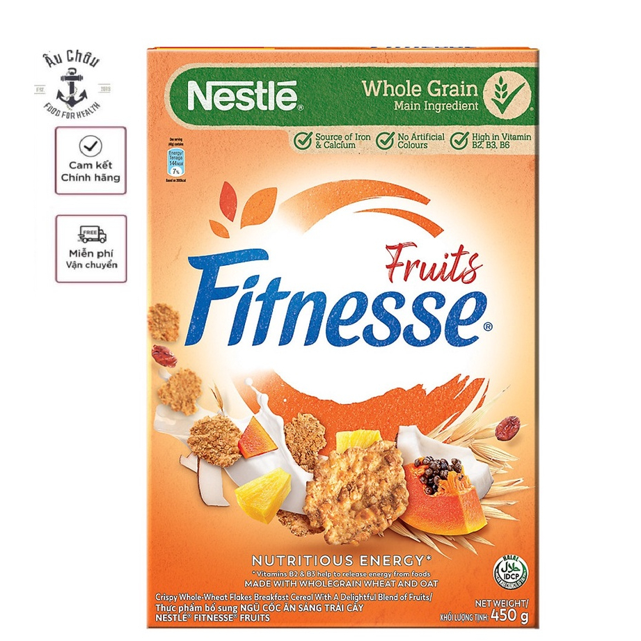 Ngũ cốc ăn sáng Nestle Fitness trái cây 450g NK Philippines ít đường