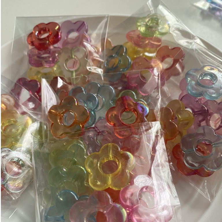 Set 10 bông hoa ánh cừ dùng làm đồ handmade