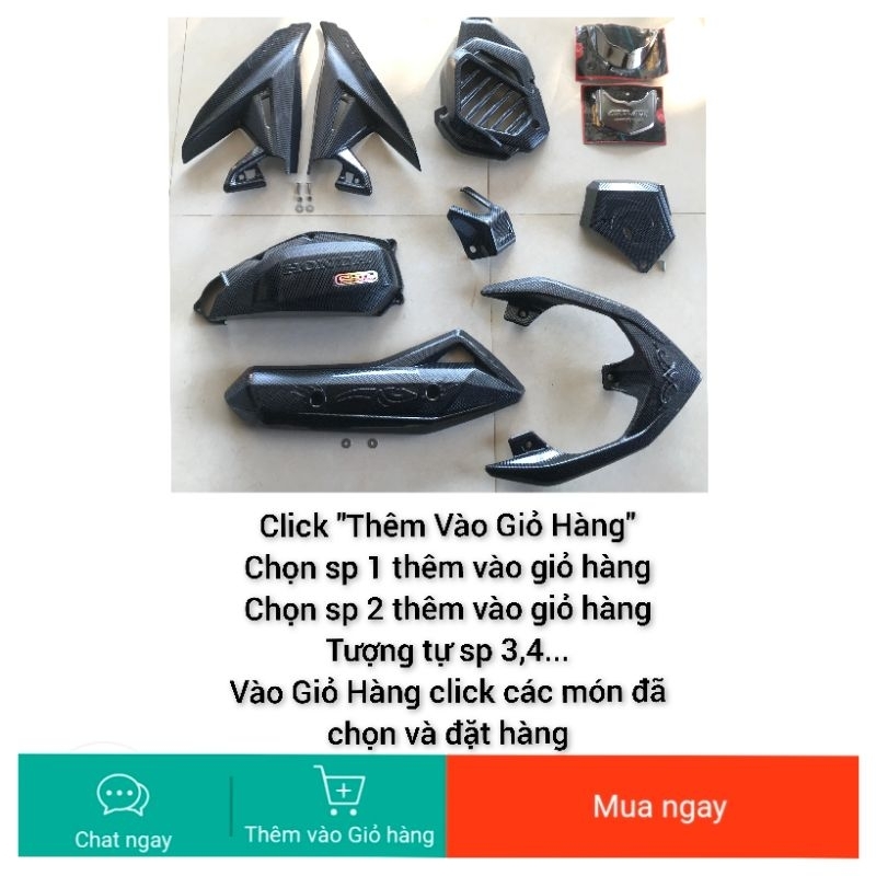 Ốp Xe AB 2013-2015 Carbon, Cacbon Air Blade, Phụ Kiện Xe AB, Đồ Chơi Xe