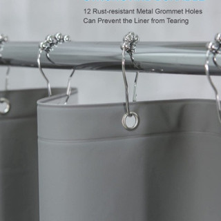 Bộ 12 móc treo rèm cửa vải, màn cửa bằng inox có bi trượt cao cấp