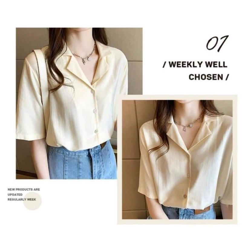 Pass áo sơ mi linen NaNa vnxk màu be kem size S