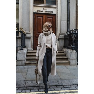 Áo khoác cardigan River Island VNXK áo choàng măng tô trench coat thu đông màu xám trắng dáng dài xuất khẩu dư xịn