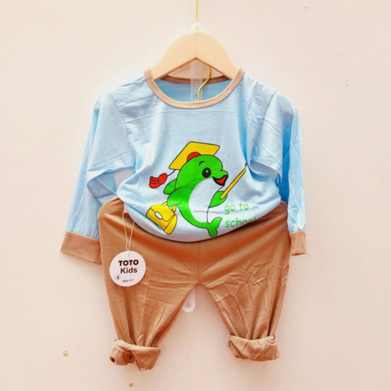 Bộ dài tay thu đông cho bé hàng cao cấp loại 1 dày mịn bộ cho bé trai bé gái đi học