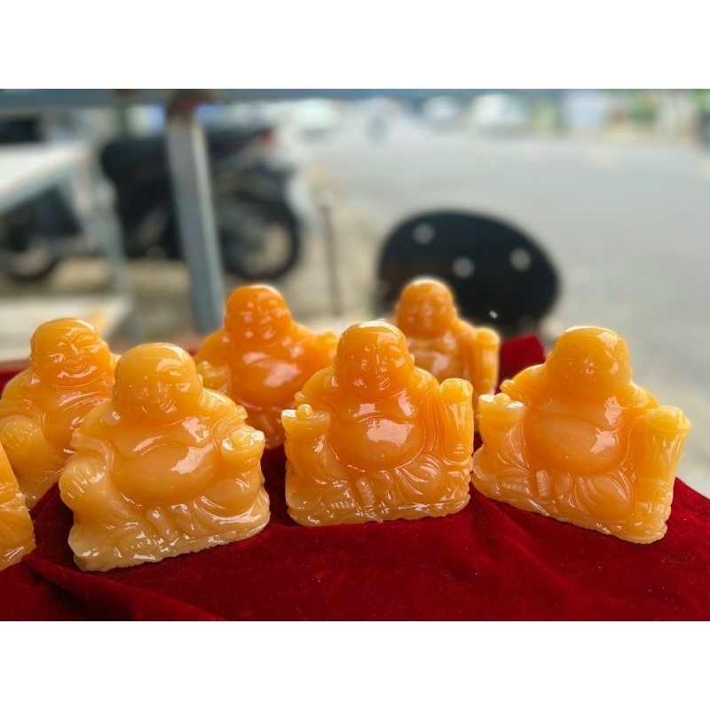 Tượng Phật Di Lặc Đá Ngọc Hoàng Long nguyên khối cao 8cm, 10cm, 12cm