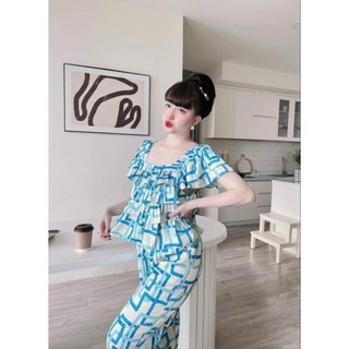 Đồ lụa lửng dễ thương đồ mặc nhà