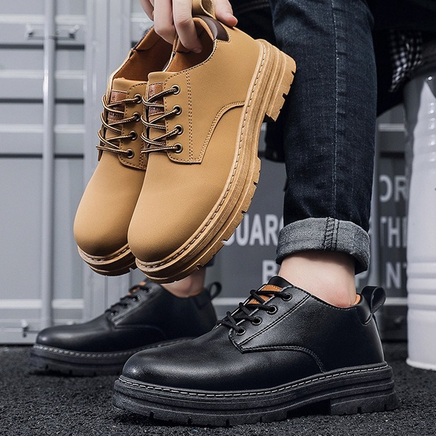 Boots Martin nam giày da cổ ngắn phong cách retro mới 2022 - G82 Next Fashion