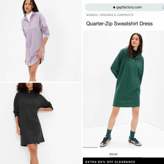 Đầm suông dài tay G.A.P polo cổ lọ ( 3 màu)