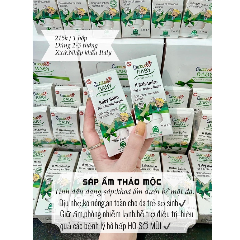 Sáp ấm Cucciolo bảo vệ hô hấp