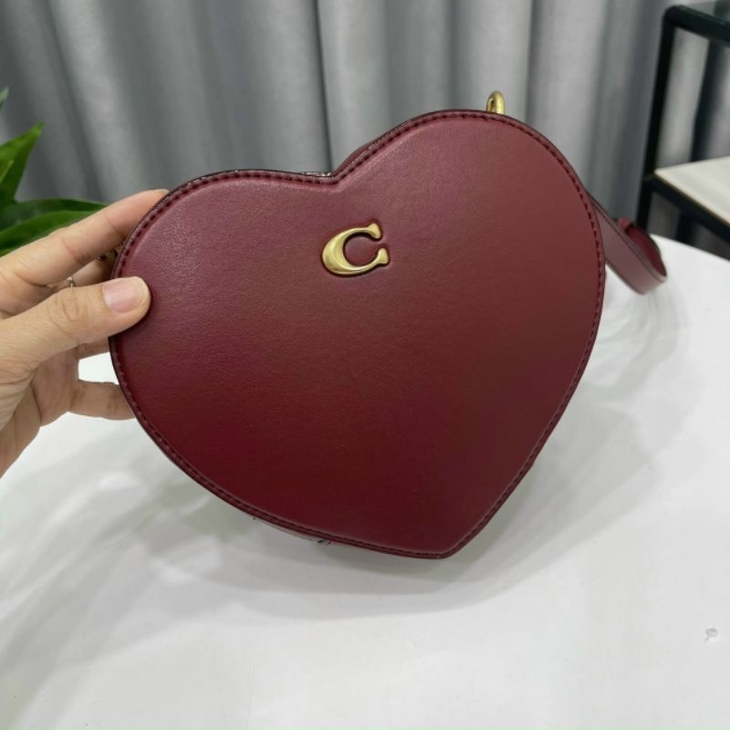 Túi C*oach trái tim da thật xinh xắn