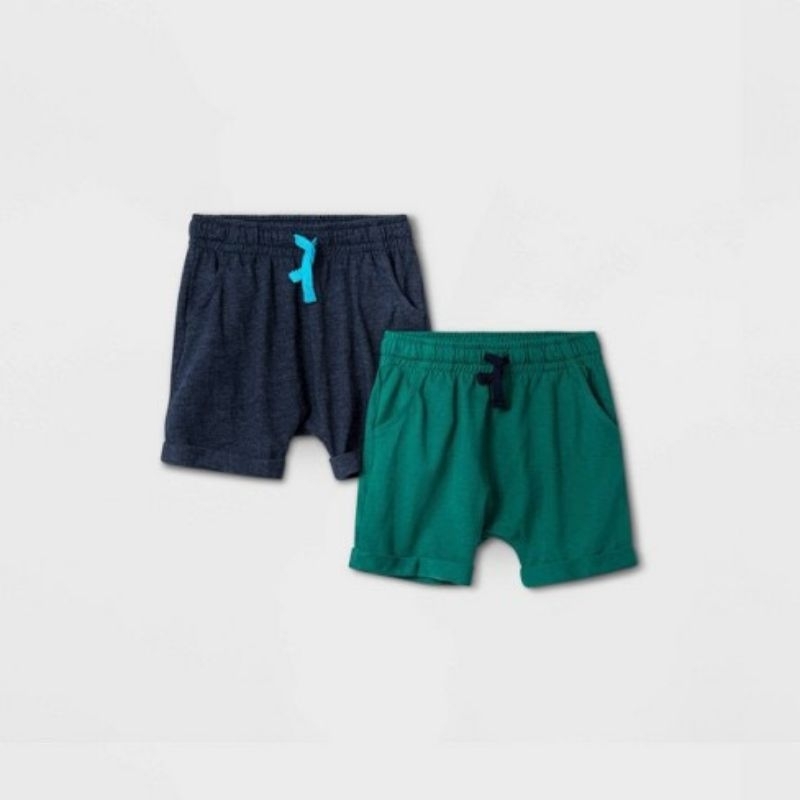 Quần đùi bé trai gập gấu set 2 quần Cat&Jack hàng VNXK