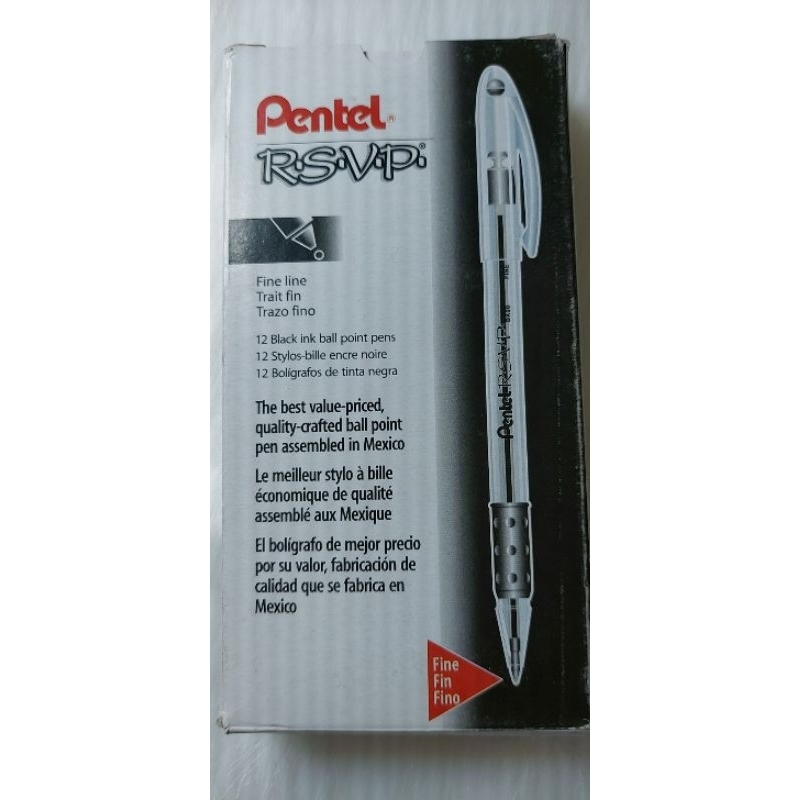 Bút Bi RSVP PENTEL Bk91 màu Tím Đỏ Đen combo màu ngẩu nhiên 3cây Hang Chính Hãng