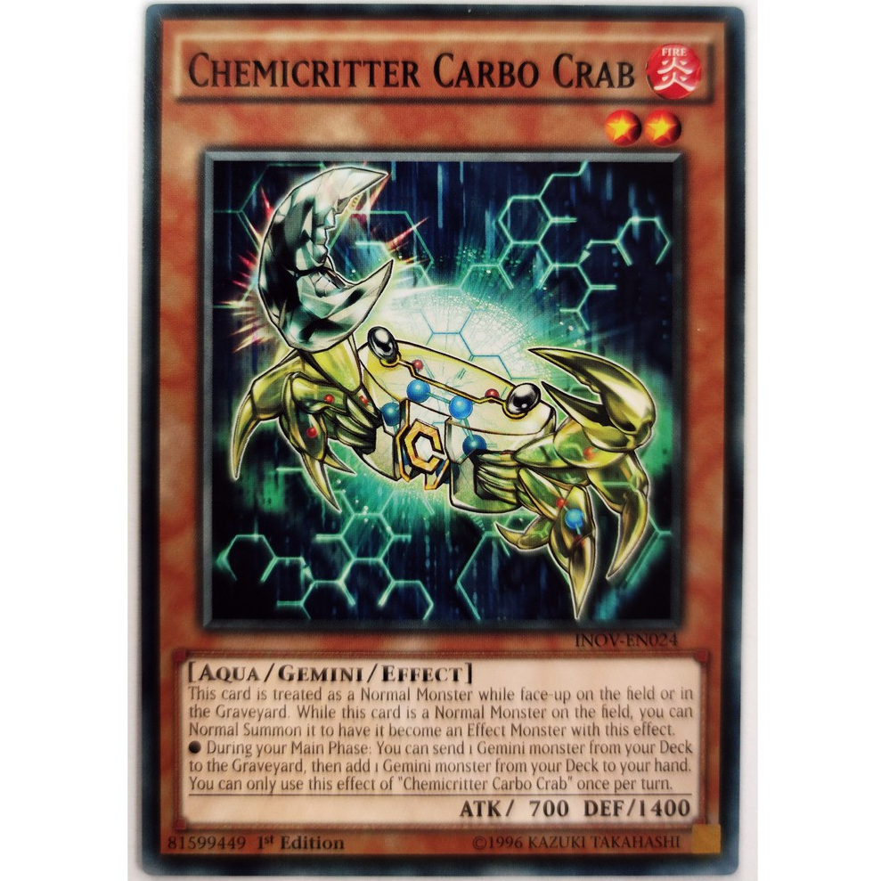 [Thẻ Yugioh] Chemicritter Carbo Crab |EN| Common