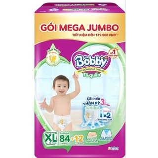 Tã quần bobby gạo non organic m112/l96/xl84/xxl76