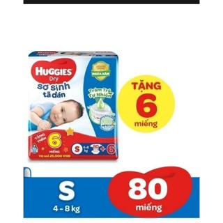 Tã dán Huggies tràm trà S88+4/S80+6