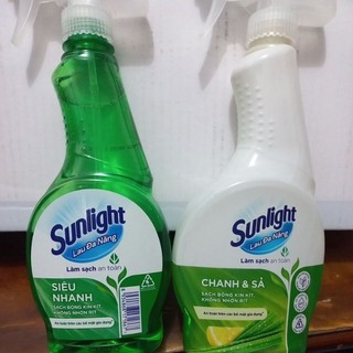 Nước lau đa năng cif, sunlight chanh sả