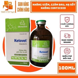 Ketovet 100ml kháng v, giảm đau, hạ sốt
