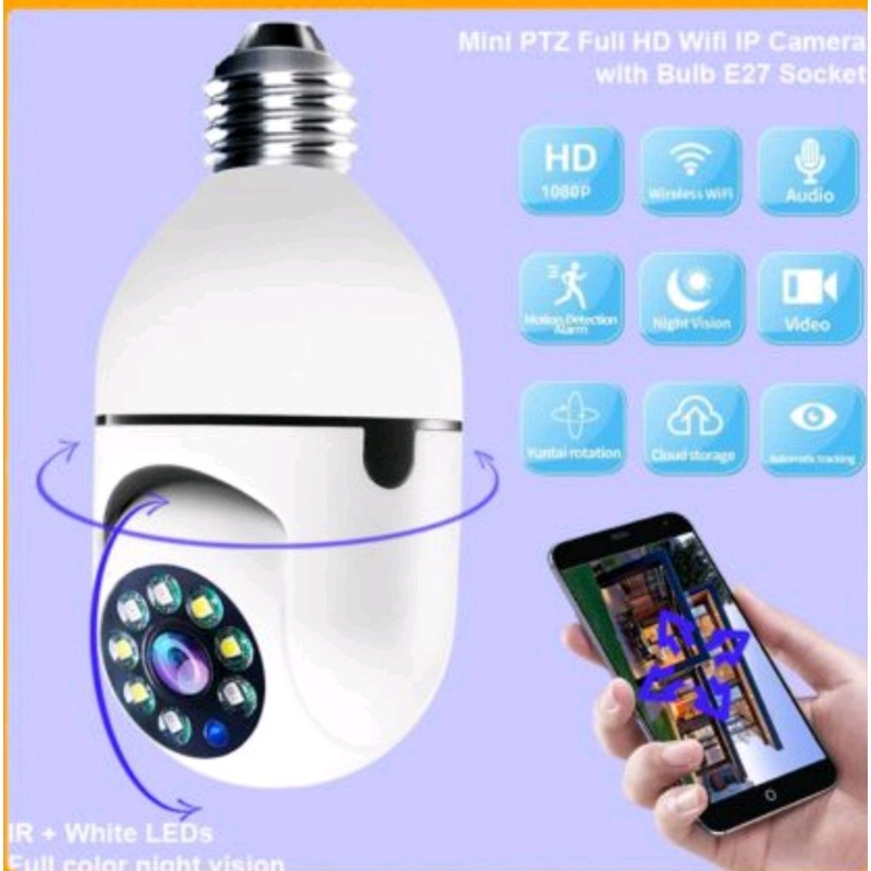 CAMERA WIFI YOOSE HK211 (1080P) BÓNG ĐÈN -BAN ĐÊM CÓ MÀU-XOAY 360 ĐỘ