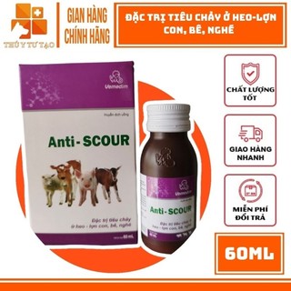 Anti-scour 60ml đ/t tiêu chảy ở heo - lợn con, bê, nghé