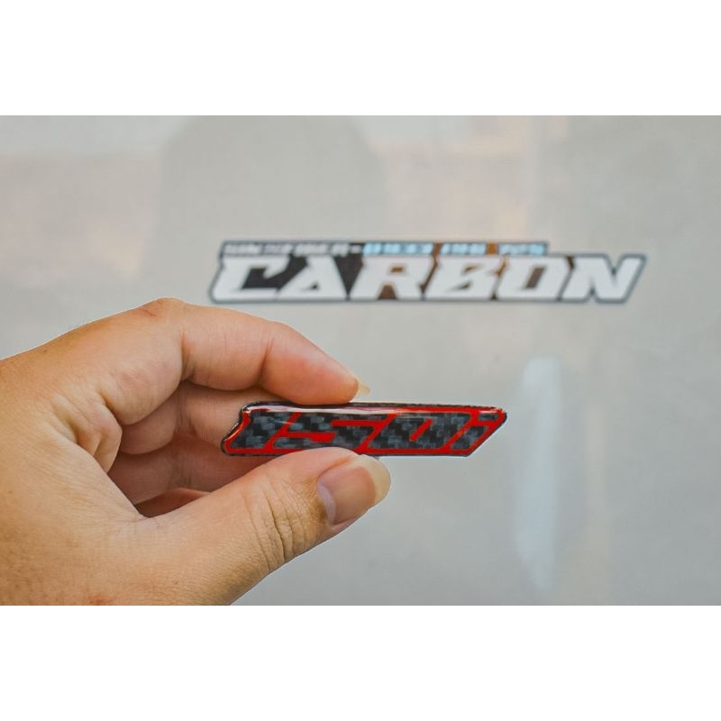 Tem Dán 150i Đỏ Đúc Sợi Carbon Fiber 100% Cao Cấp