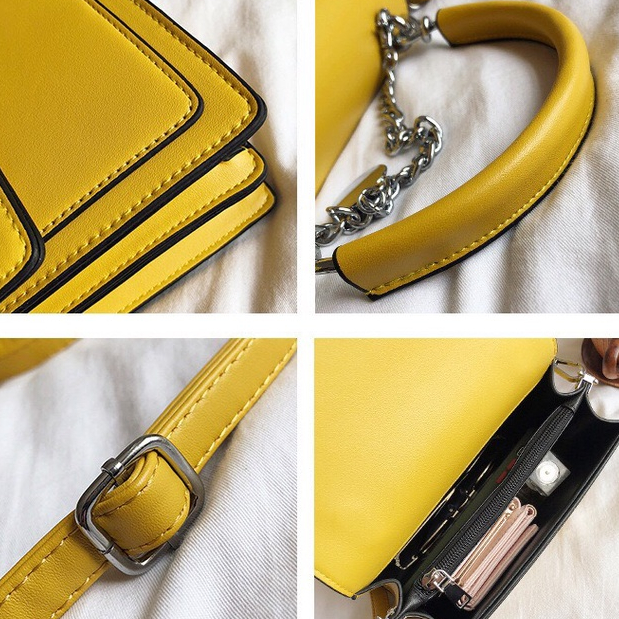 Túi xách da nữ công sở phối xích hàng da đẹp loại 1 SL76