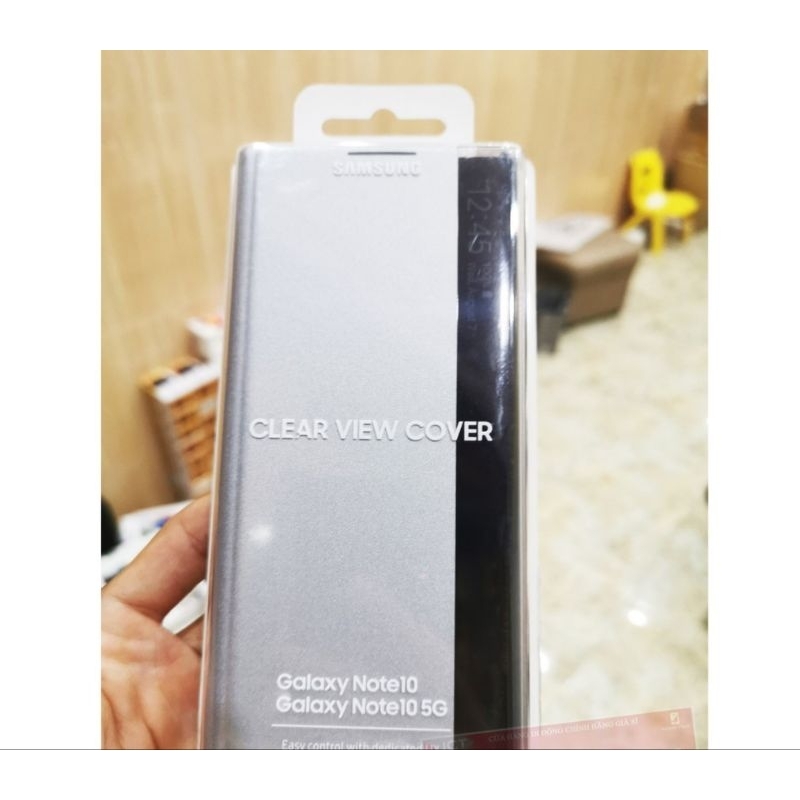 Bao da Samsung Galaxy Note 10 Clear View Trắng ( nguyên hộp )