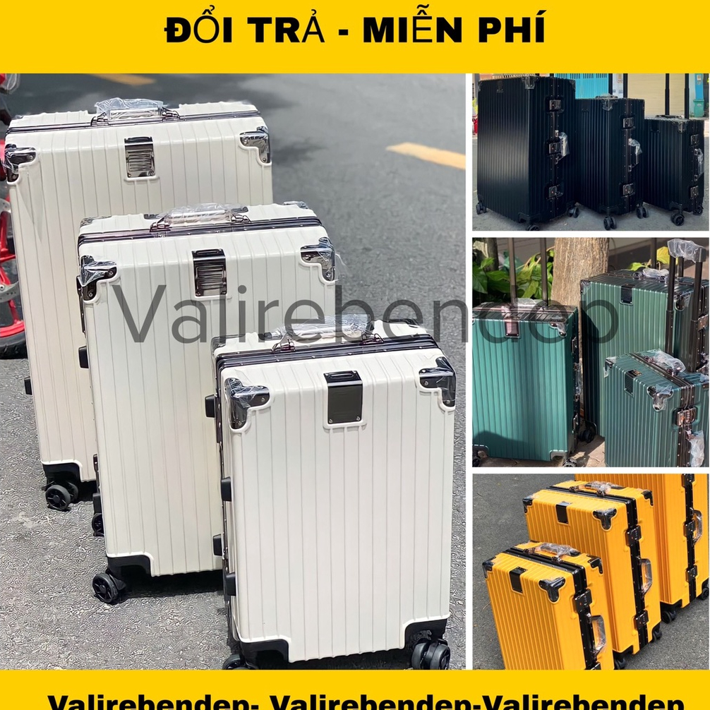 Vali kéo du lịch khung nhôm thời trang chống bể vỡ vali nhựa khung nhôm SIZE 20, SIZE 24 chống trộm