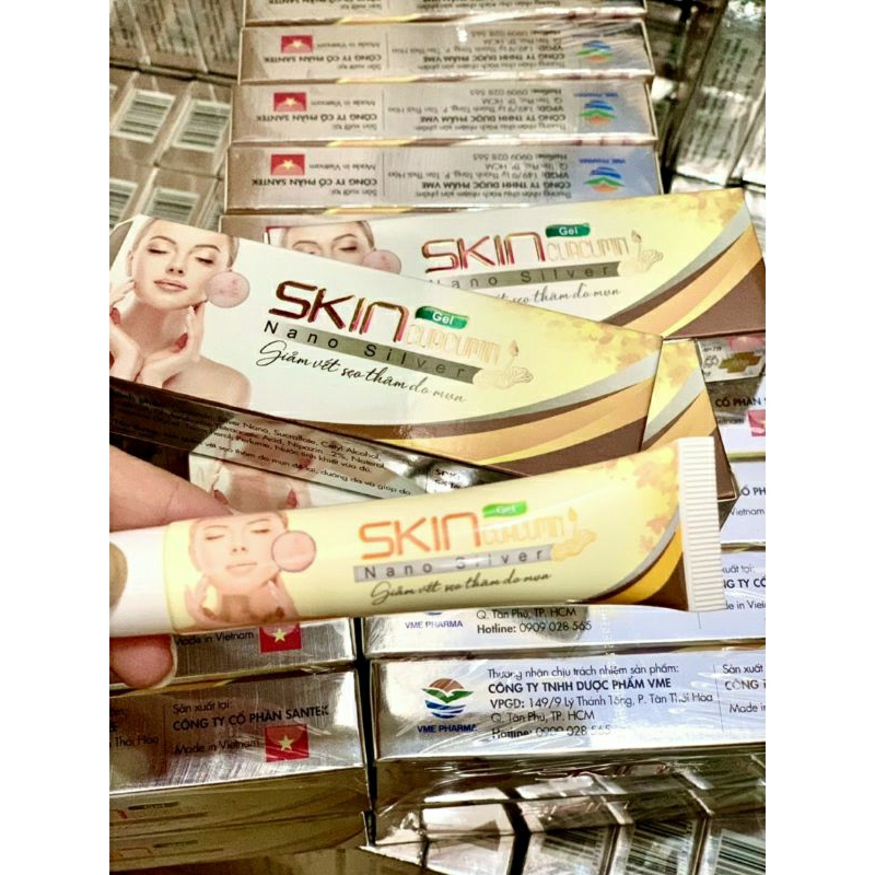 SKIN CURCUMIN NANO SILVER⚡CAM KẾT CHÍNH HÃNG ⚡Giảm Thâm mờ sẹo Tuýp 10g