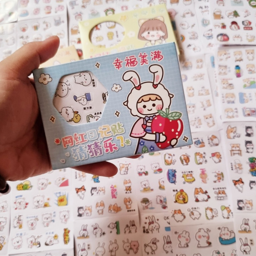 3 Hộp 12 tấm sticker mini cute