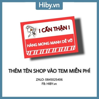 Tem nhãn dán decal gửi shipper cảm ơn khách hàng có keo mặt sau