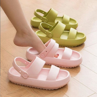 Dép quai hậu nữ độn đế, Sandal nữ quai ngang đế bánh mì tăng chiều cao DSB06