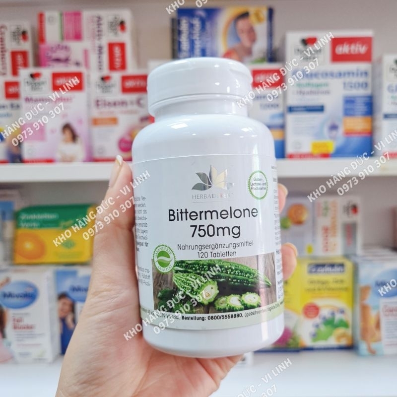 GIẢM CÂN CHIẾT XUẤT TỪ MƯỚP ĐẮNG WARNKE BITTERMELONE 750MG HỖ TRỢ GIẢM CÂN, GIẢM TÍCH MỠ THỪA, 120 VIÊN