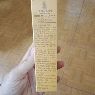 SENCI SKIN HERBAL CC CREAM – ( KEM NỀN CHỐNG NẮNG UVA/UVB SPF50+, PA+++).