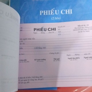 Combo 5q phiếu Thu - Chi A5 2 liên 60 tờ.