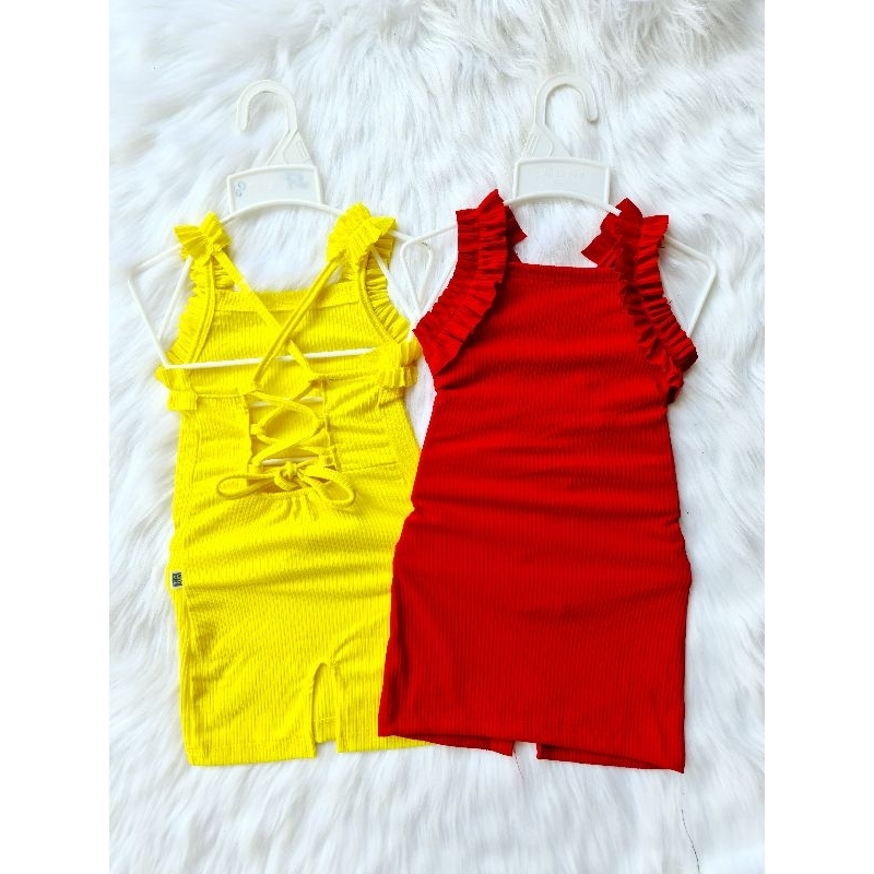 Đầm Body Hai Dây Đan Dây Lưng Cho Bé Gái Chất Thun Cao Cấp Đầy Đủ Size Cho Bé Từ 7kg - 23kg