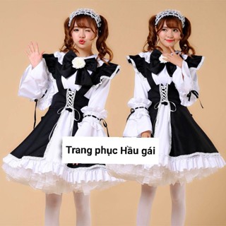   Có sẵn  Trang phục Cosplay hầu gái Maid nhiều màu sắc cực kỳ đẹp mắt phong cách Lolita 