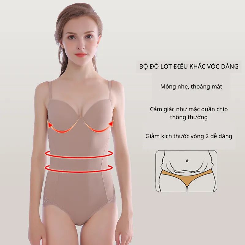 Đồ Lót Điêu Khắc Vóc Dáng, định hình đường cong cho phái đẹp, bộ lót gen toàn thân có áo ngực
